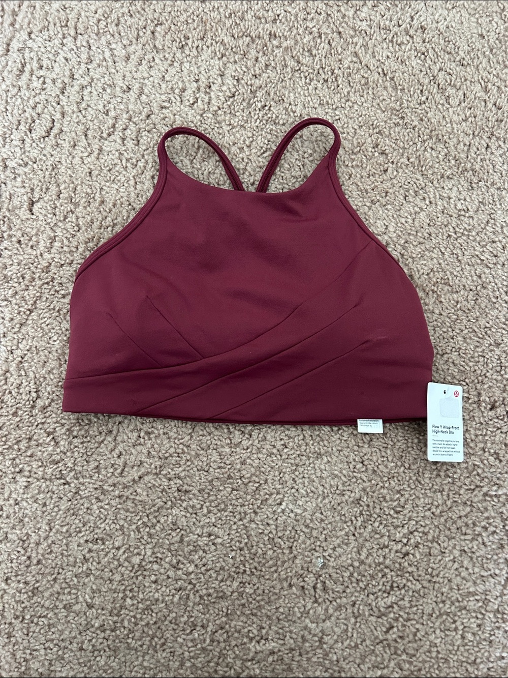 lululemon athletica High-Neck Sports Bra - Burgundy